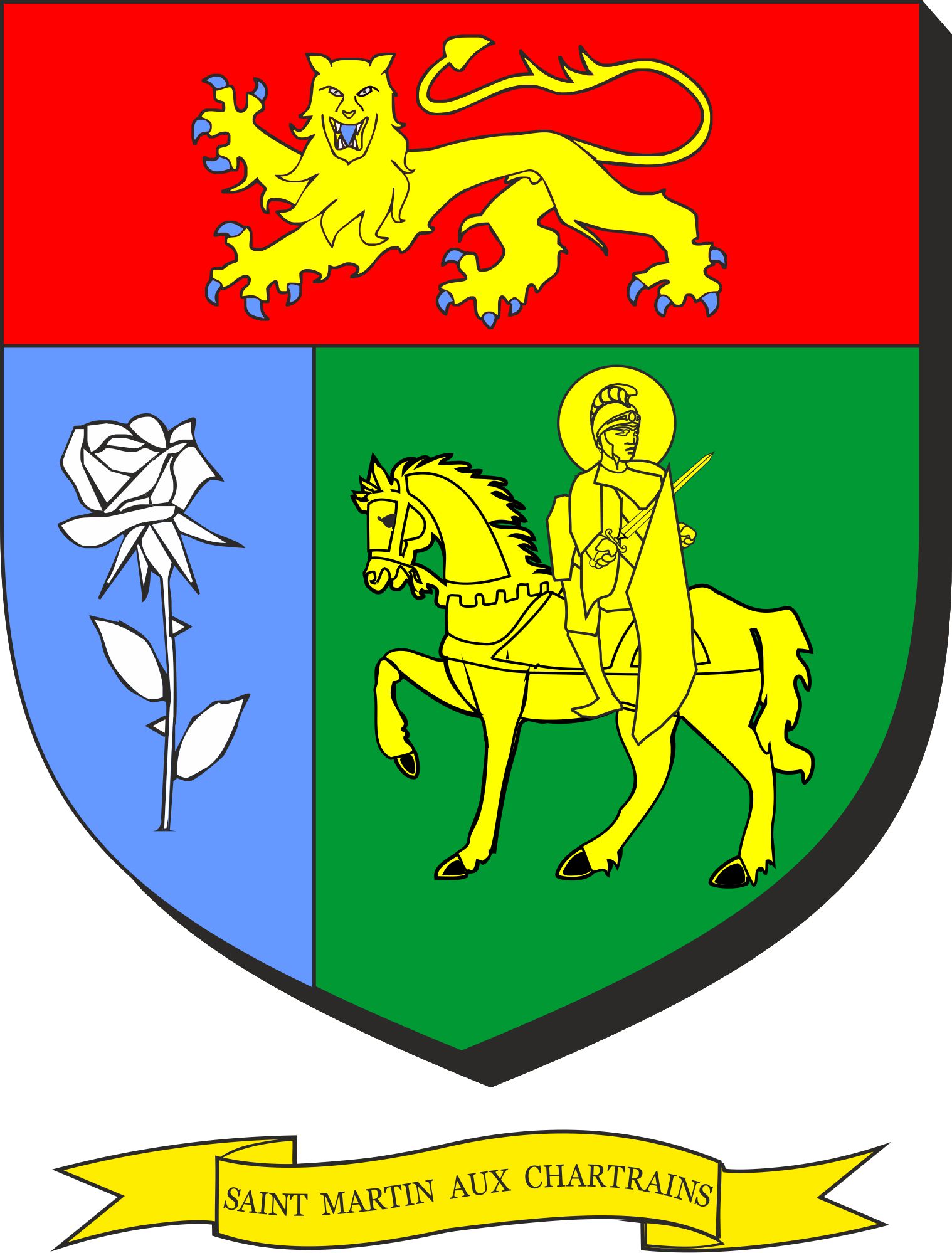 Blason de Saint Martin aux Chartrains